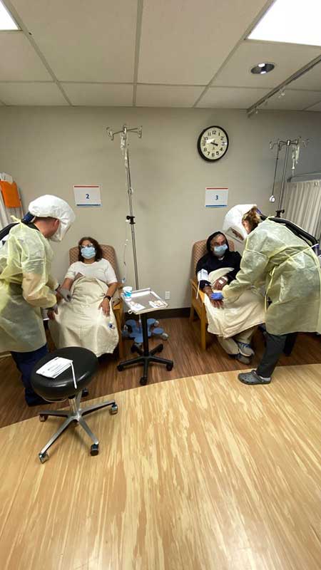 Patients receiving antibody treatment
