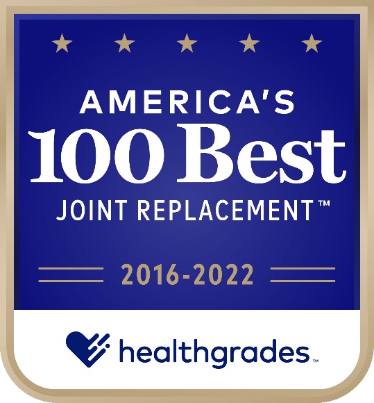 America's 100 Best Joint Replacement 2016 to 2022