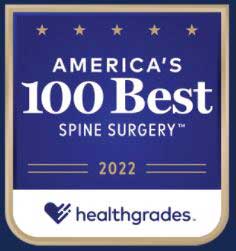 Healthgrades America's 100 Best Spine Surgery Award 2022
